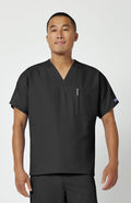 One Pocket Scrub Top - Black