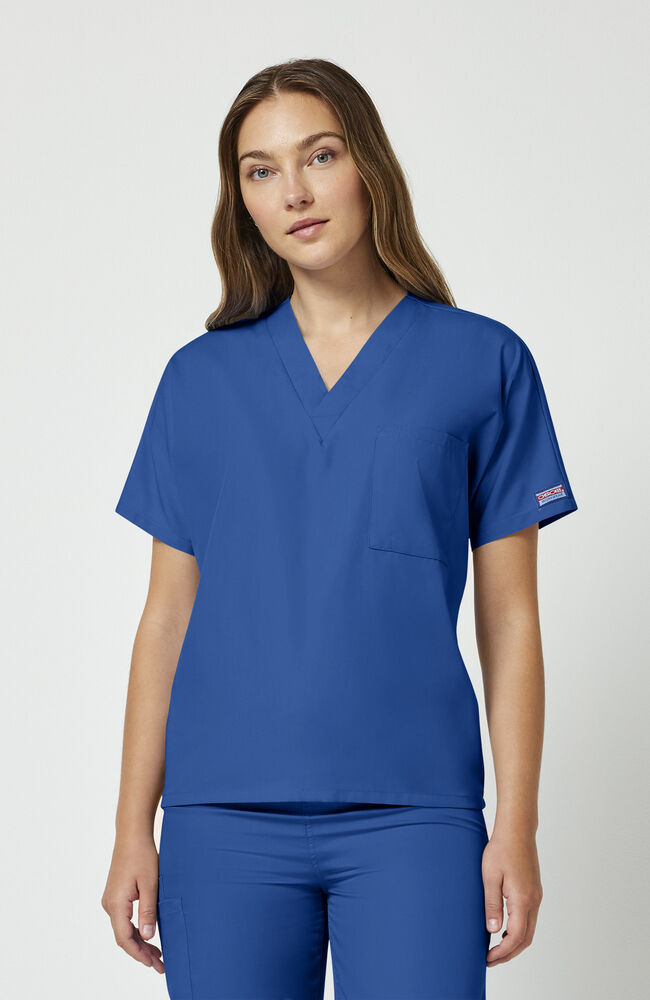 One Pocket Scrub Top - Royal Blue