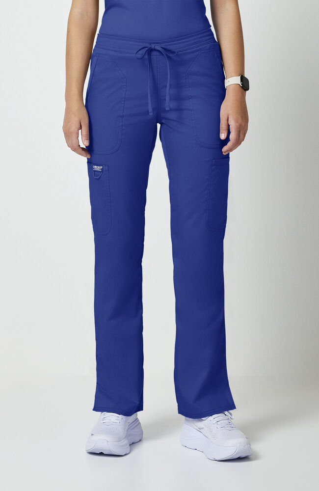 Female Mid Rise Moderate Flare Drawstring Pant - Royal Blue