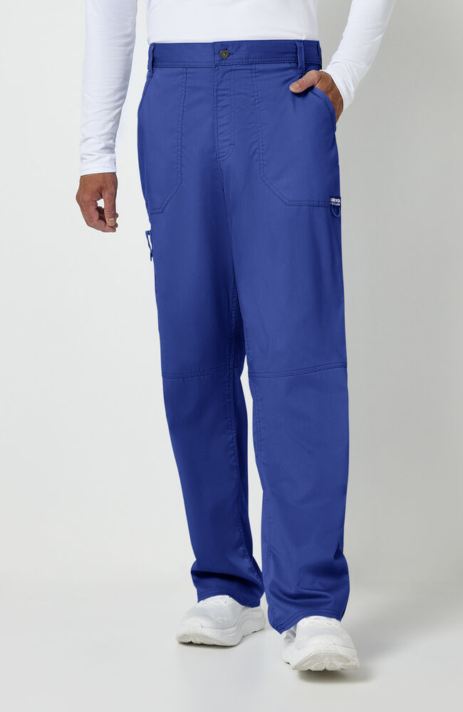 Men'S Fly Front Pant - Royal Blue