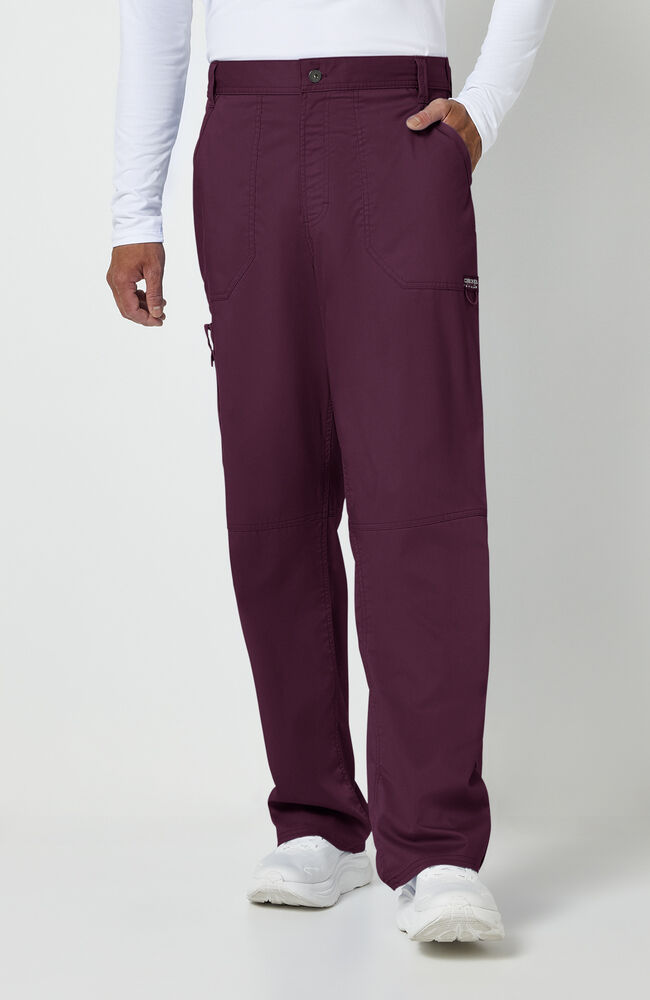 Men'S Fly Front Pant - Maroon