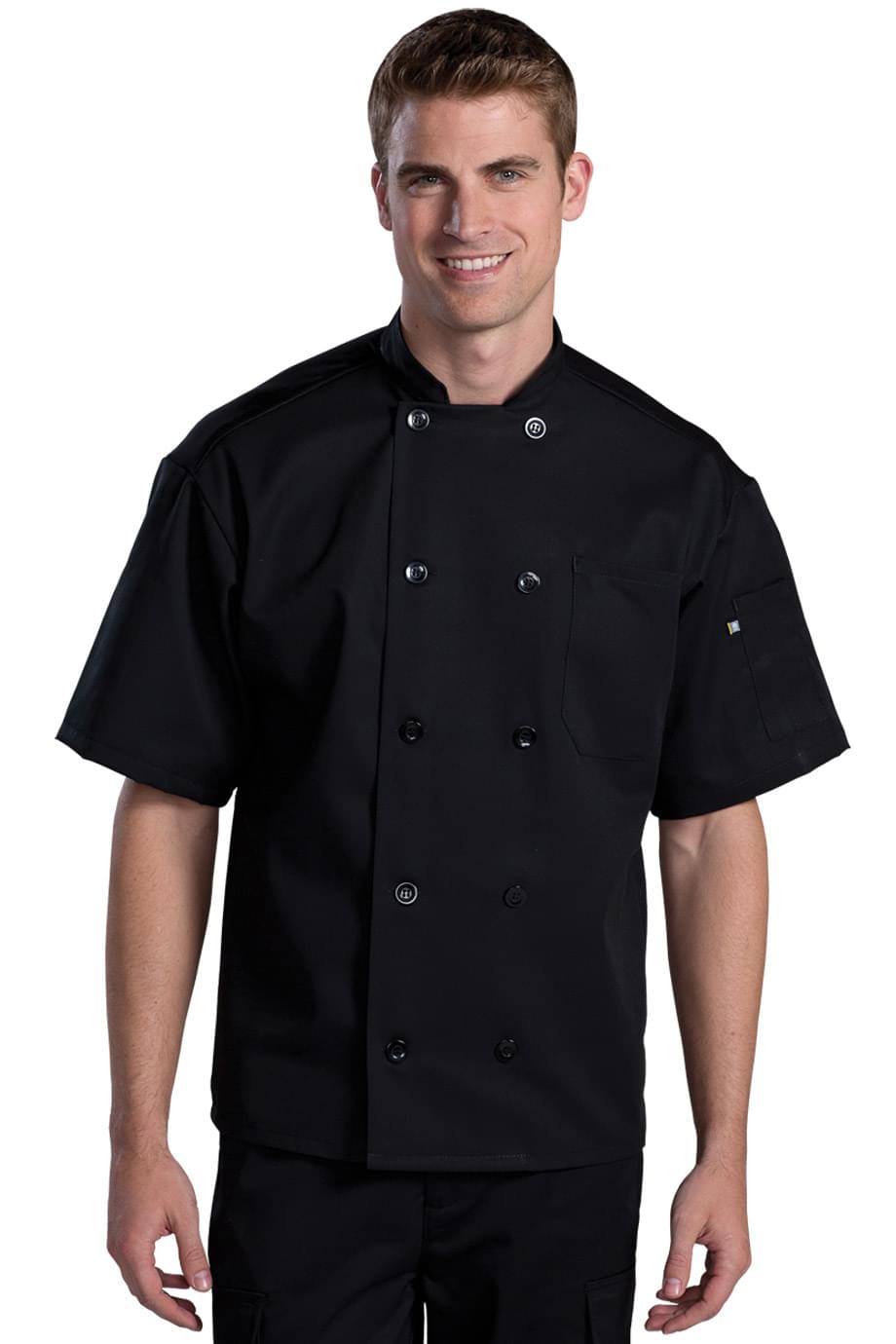 Short Sleeve Chef Coat - Black